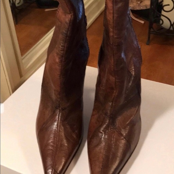 NWB Manolo Blahnik patchwork boots - Picture 6 of 8